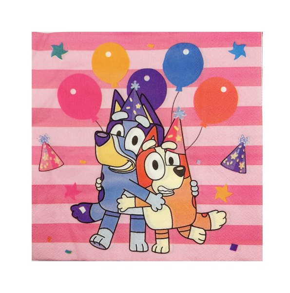 Bluey Paper Napkins, Bluey Paper Napkins (20 Napkins)