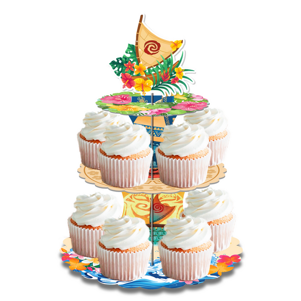 Kids 3 Tier Cupcake Stand - Moana, Kids 3 Tier Cupcake Stand – Moana