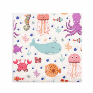 Pastel Ocean Themed Napkins (20 Napkins)