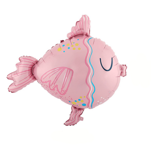 Pastel Pink Fish Foil Balloon, Pastel Pink Fish Foil Balloon