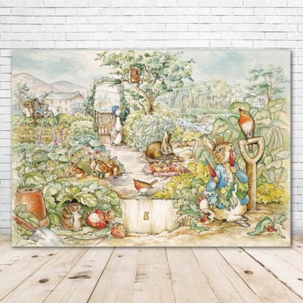 Large Peter Rabbit Themed Backdrop, Kids Birthday Party and Photography Backdrop – Peter Rabbit