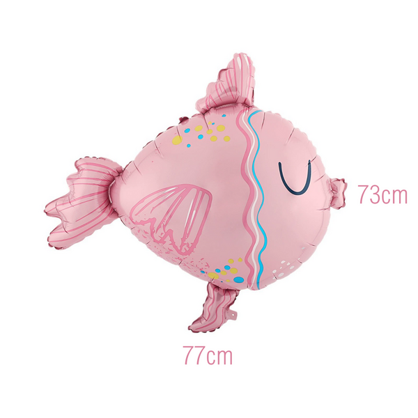 Pastel Pink Fish Foil Balloon, Pastel Pink Fish Foil Balloon
