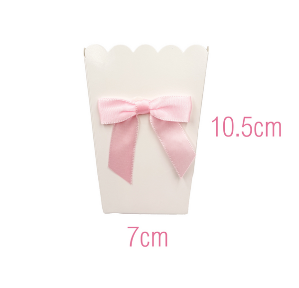 Small Bow Themed Popcorn Boxes, Small Bow Themed Popcorn Boxes (6 Boxes)
