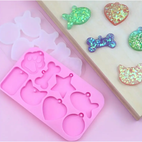 Variety Keyring / Pet Tag Resin Epoxy Mold, Variety Keyring / Pet Tag Resin Epoxy Mold