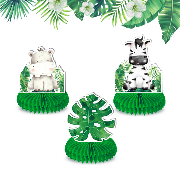 Honeycomb Table Décor - Safari Animals, Honeycomb Table Décor – Safari Animals