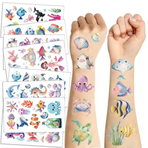Kids Temporary Tattoos - Ocean Theme, Kids Temporary Tattoos – Ocean Theme