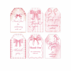 Thank You Tags - Bow Theme (60 Tags)