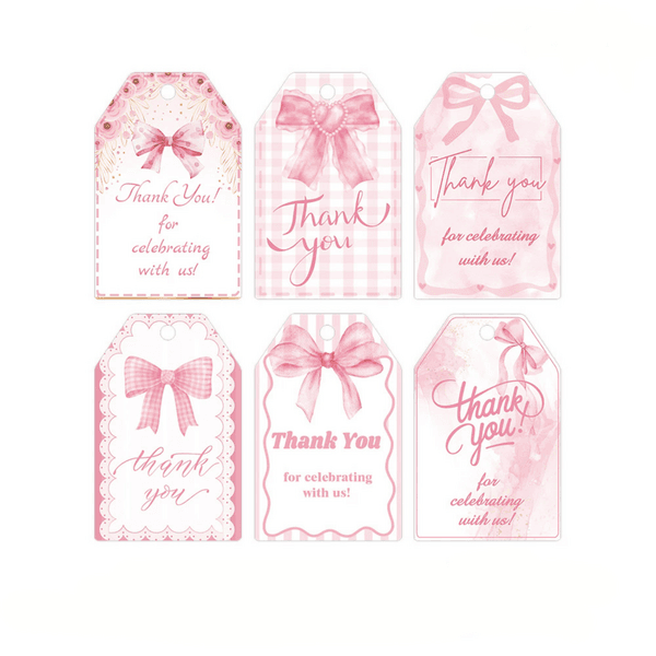 Thank You Tags, Thank You Tags – Bow Theme (60 Tags)