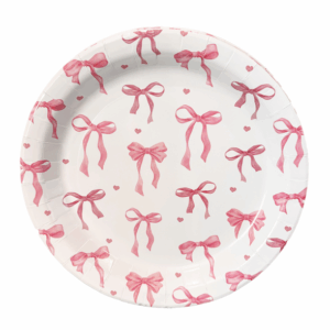 Bow Themed Large Paper Plates (20 Plates)