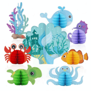 Honeycomb Table Decor - Ocean