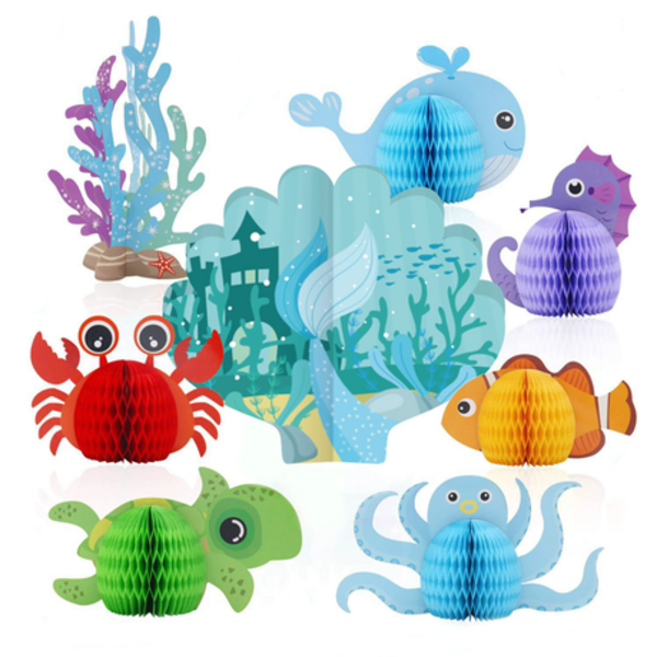 Honeycomb Table Decor - Ocean, Honeycomb Table Decor – Ocean