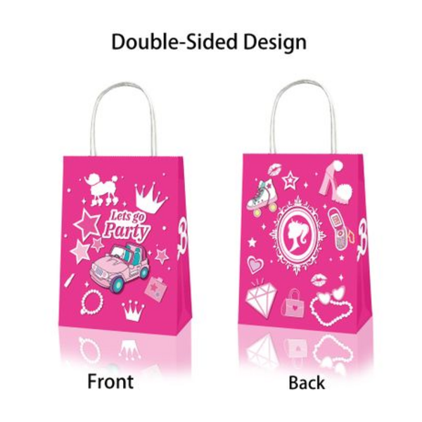 Party Favor Bags with Handles - Barbie Theme (12 Bags), Party Favor Bags with Handles – Barbie Theme (12 Bags)