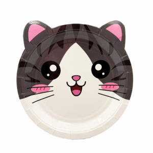 Cat Themed Small Paper Plates (10 Plates)