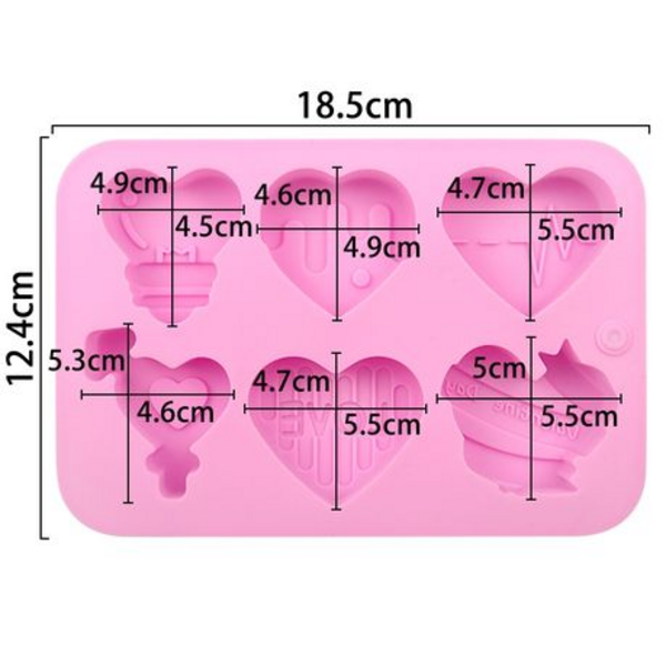 Heart Silicone Mold, Silicone Mold – Heart Variety