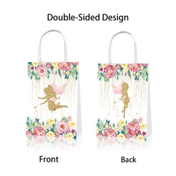 Party Favor Bags with Handles - Fairy Theme (12 Bags), Party Favor Bags with Handles – Fairy Theme (12 Bags)