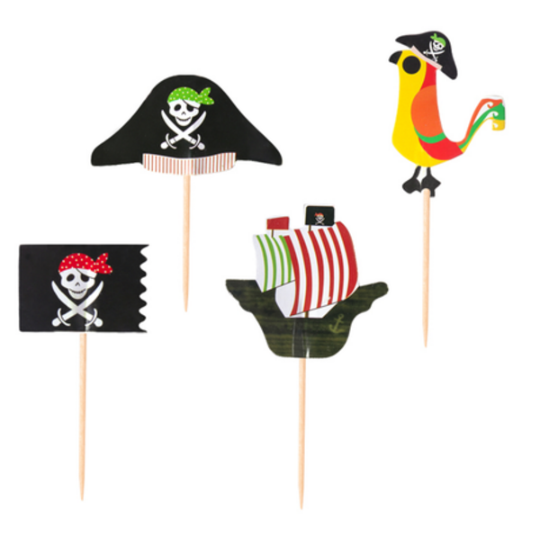 Pirate Themed Cupcake Toppers - 24 Topper, Pirate Themed Cupcake Toppers – 24 Topper