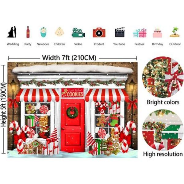 Large Photography Backdrop - Christmas Themed, Large Photography Backdrop – Christmas Themed