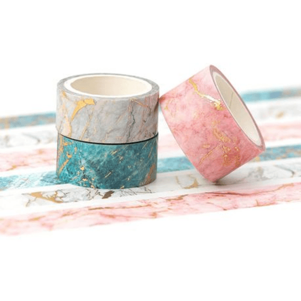 Washi Tape Box Set of 3 (Gold Marble Multi), Washi Tape Box Set of 3 (Gold Marble Multi)