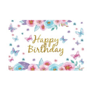 Small Kids Birthday Party Table and Photography Backdrop (Butterfly Roses)