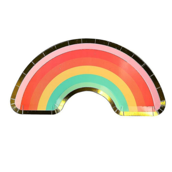 Rainbow Paper Plates (8 Plates) - Bright, Rainbow Paper Plates (8 Plates) – Bright