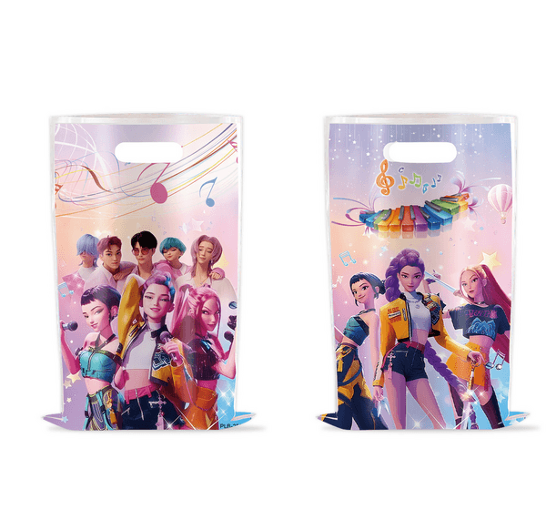 KPop Demon Hunters Plastic Favor Bags, KPop Demon Hunters Plastic Favor Bags (Light) (10 Bags)