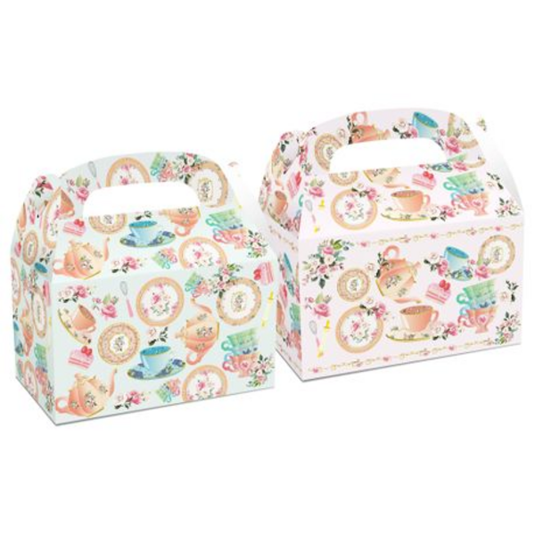 Party Favor Boxes - Tea Party Theme - 12 Boxes, Party Favor Boxes – Tea Party Theme – 12 Boxes