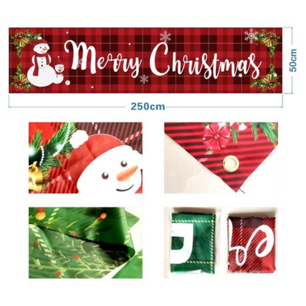 Merry Christmas Banner Decoration (2.5 meters), Merry Christmas Banner Decoration (2.5 meters)