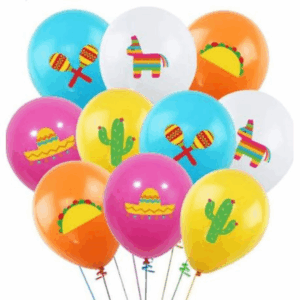 Bright Llama Mexican Themed Latex Balloon Set - 20 Balloons