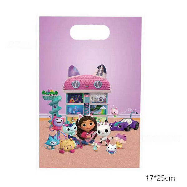 Plastic Favor Bags - Gabby's Dollhouse, Plastic Favor Bags – Gabby’s Dollhouse (10 Bags)