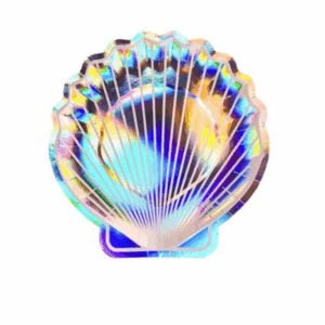 Party Paper Plate Set - Ocean Shell Mermaid Theme - 8 Plates