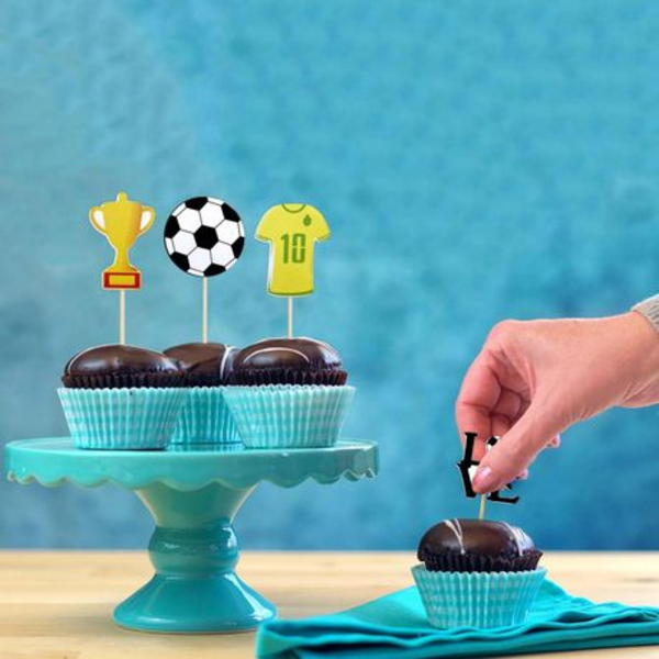 Soccer Themed Cupcake Toppers - 8 Topper, Soccer Themed Cupcake Toppers – 8 Topper