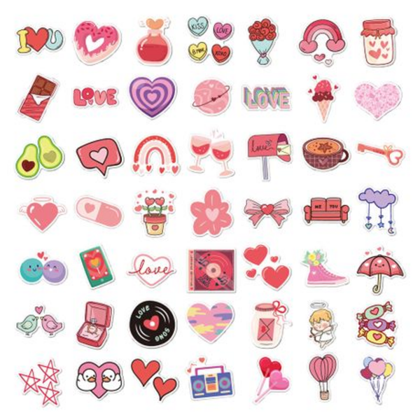 Variety Stickers - Valentine's Themed, Variety Stickers – Valentine’s Themed