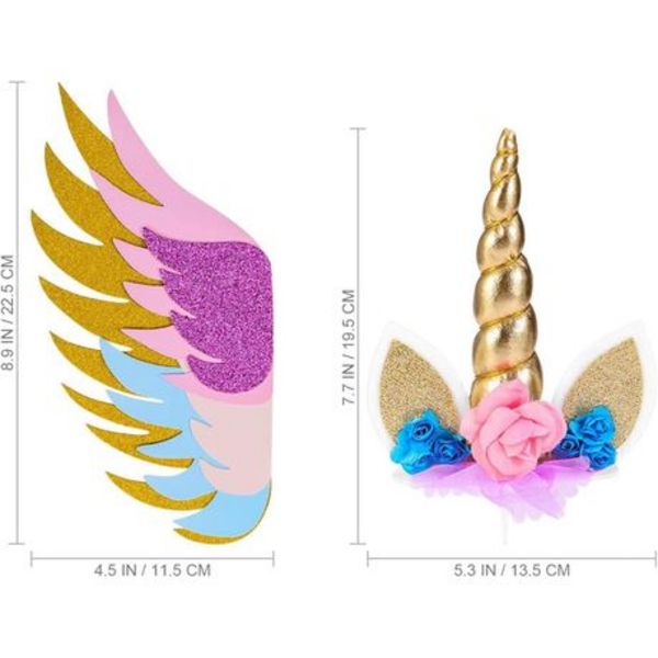 Unicorn Cake Topper Decoration with Wings, Unicorn Cake Topper Decoration with Wings