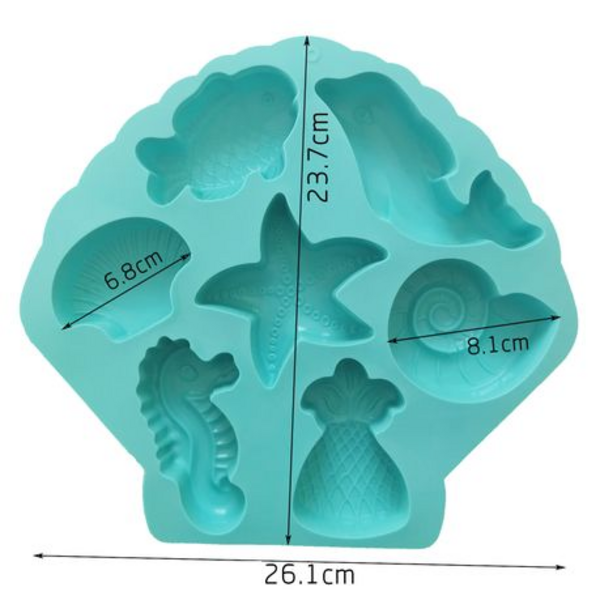 Ocean Creatures Silicone Mould, Ocean Creatures Silicone Mould