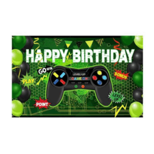 Medium Kids Birthday Party Table and Photography Backdrop - Gaming