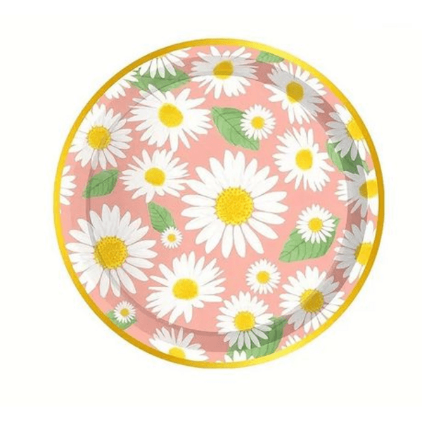 Party Paper Tableware / Cutlery Set - Daisy Flower Theme, Party Paper Tableware / Cutlery Set – Daisy Flower Theme (Set of 8)