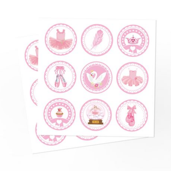Party Favor Bags with Stickers - Ballet Theme (12 Bags), Party Favor Bags with Stickers – Ballet Theme (12 Bags)