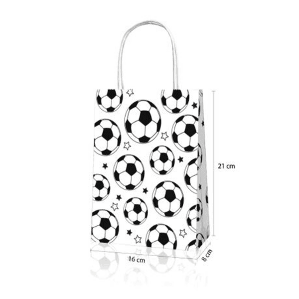 Party Favor Bags with Handles - Soccer Theme - 12 Bags, Party Favor Bags with Handles – Soccer Theme – 12 Bags