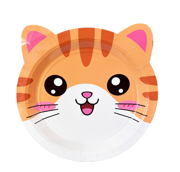 Cat Themed Large Paper Plates, Cat Themed Large Paper Plates (10 Plates)