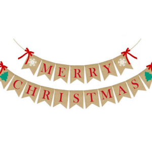 Merry Christmas Burlap Bunting