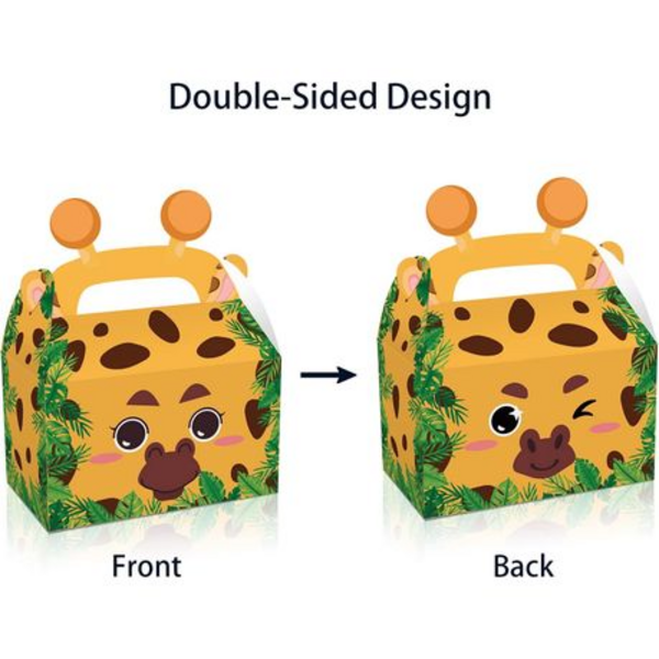 Party Favor Boxes - Wild Animal Faces Theme - 12 Boxes, Party Favor Boxes – Wild Animal Faces Theme – 12 Boxes
