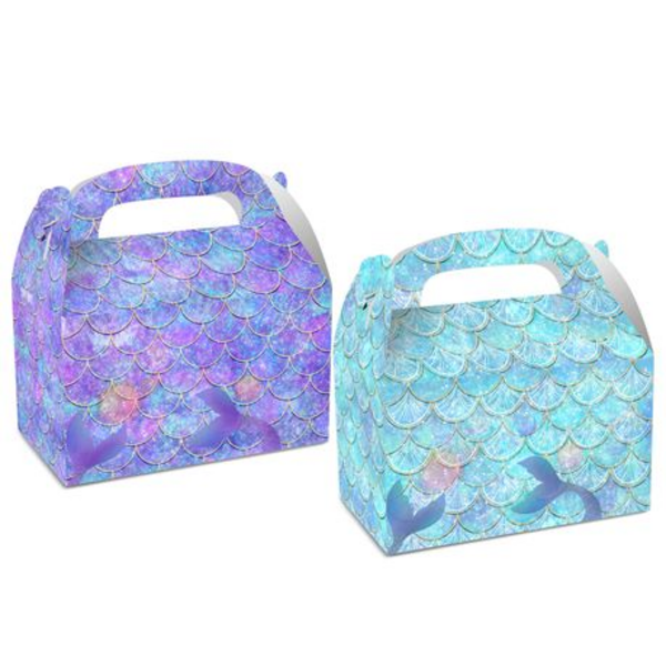 Party Favor Boxes - Mermaid Theme (12 Boxes), Party Favor Boxes – Mermaid Theme (12 Boxes)