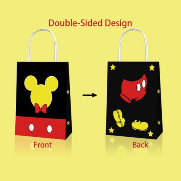 Party Favor Bags with Handles - Mouse Theme - 12 Bags, Party Favor Bags with Handles – Mouse Theme – 12 Bags