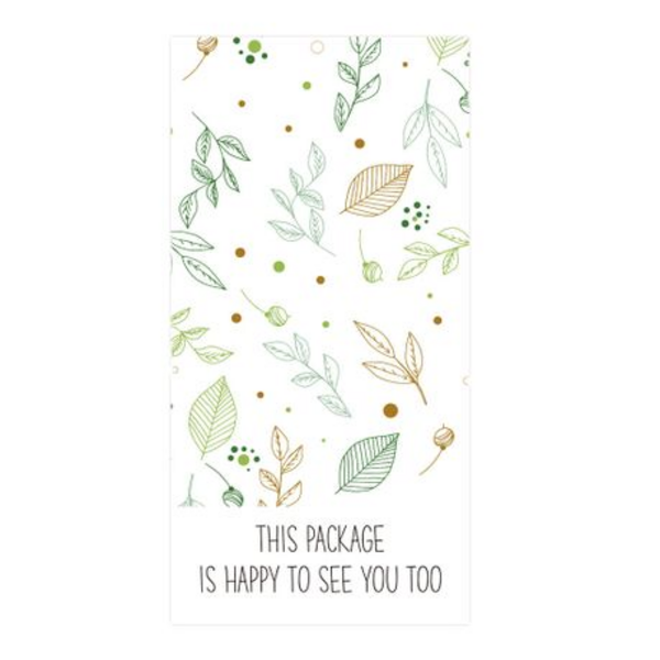 Gift Box Sealing Packaging Sticker, Gift Box Sealing Packaging Stickers (Green and Brown Leaves)