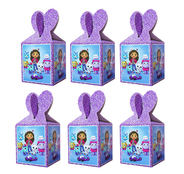 Small Favor Boxes - Gabby's Dollhouse Themed, Small Favor Boxes – Gabby’s Dollhouse Themed (6 Boxes)