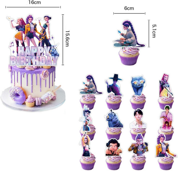 Kids Birthday Party Decoration Set - Kpop Demon Hunters, Kids Birthday Party Decoration Set – Kpop Demon Hunters