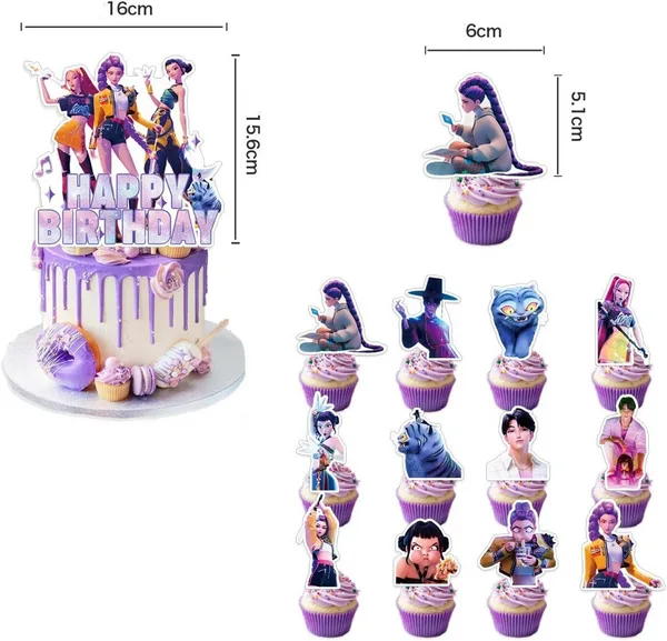 Kids Birthday Party Decoration Set - Kpop Demon Hunters, Kids Birthday Party Decoration Set – Kpop Demon Hunters
