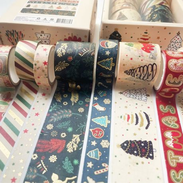Christmas Themed Washi Tape - 8 Rolls, Christmas Themed Washi Tape – 8 Rolls