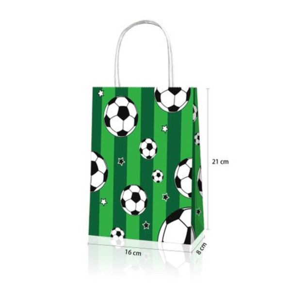 Party Favor Bags with Handles - Soccer Theme - 12 Bags, Party Favor Bags with Handles – Soccer Theme – 12 Bags