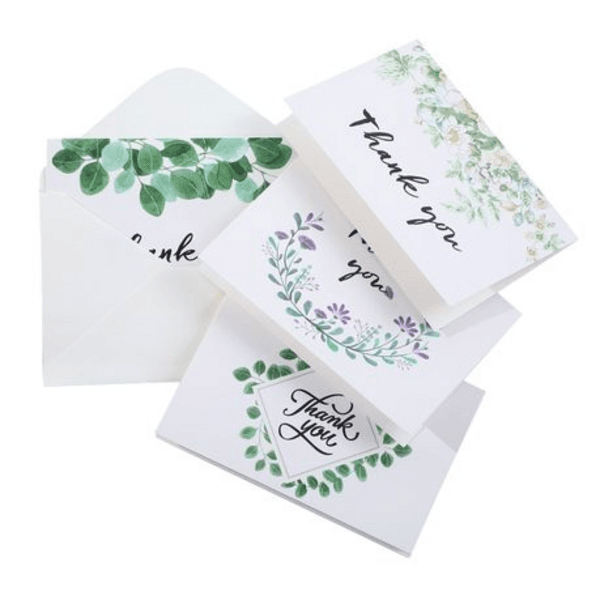 Thank You Greeting Cards (Set of 6) (Greenery), Thank You Greeting Cards (Set of 6) (Greenery)